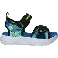 SKECHERS Kids Open schoenen 'MICROSPEC-SPLASH' blauw / limoen / appel / wit