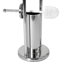 Markenlos Toiletartikelenhouder voor de badkamer, met ronde voet, van metaal