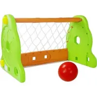 Lean Toys Groen en oranje voetbaldoel voor kinderen