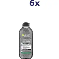 Garnier 6x Skinactive Micellair Reinigingswater Jelly-water Alles-in-1 Met Charcoal 400 Ml