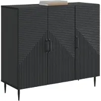 vidaXL Dressoir Zwart 89 x 34,5 x 80 cm Bewerkt hout