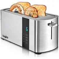 Lugia Broodrooster RVS Toaster 4 Sneetjes - 7 Warmteniveaus - Led