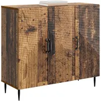 vidaXL Dressoir Oud hout 89 x 34,5 x 80 cm Bewerkt hout