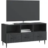 vidaXL TV Kast met lade Zwart 102 x 34,5 x 50 cm Bewerkt hout