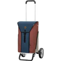 Andersen Shopper Trolley 'Alu Star' blauw / roestbruin