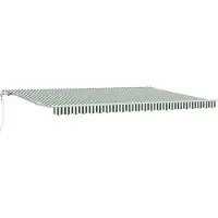 vidaXL Uitschuifbare luifel Groen en Wit 500 × 300 cm