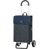 Andersen Shopper Trolley ' Fita ' blauw / bruin / olijfgroen