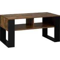 OEM Industriële dressoir voor de woonkamer - Rechthoekige salontafel - Betonlook salontafel voor de woonkamer - Donkergeel - Massieve salontafel voor de woonkamer