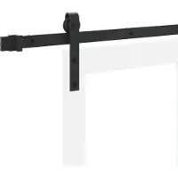 vidaXL Schuifdeur ORKDAL Wit en Zwart 61 x 198,5 cm