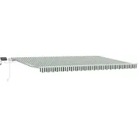 vidaXL Uitschuifbare luifel Groen en Wit 500 × 350 cm