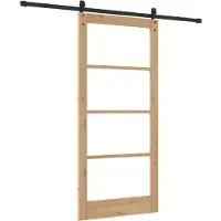 vidaXL Schuifdeur ORKDAL 93 x 202 cm Massief grenenhout en glas
