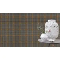 Rasch Vliesbehang 537451 - Antraciet Grijs & Bruin, 10m x 0.53m