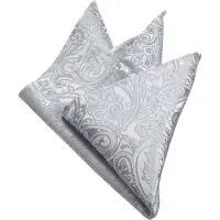 Olymp Pochet zilvergrijs, Jacquard