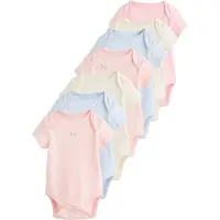 Next Rompertje/body beige / lichtblauw / rosa / wit