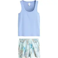 Next Korte pyjama aqua / pastelblauw / lichtblauw / pasteloranje