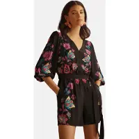 Love & roses Jumpsuit petrol / oranje / rood / zwart