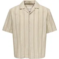 Only & Sons Overhemd 'ONSWalker' beige / donkerbeige