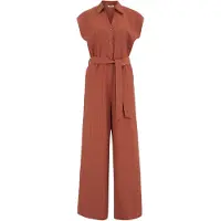 We fashion Jumpsuit bruin / roestrood