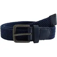 We fashion - Jongens gevlochten riem - Regular fit - Donkerblauw - Polyethyleen - Maat: 55 cm