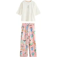 Next Pyjama lichtblauw / lichtgroen / rosa / wit