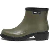 Aigle Enkellaarsje 'Fulfeel low' olijfgroen / zwart / wit