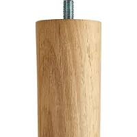 Sotech Tafelpoot Eiken rauw H 710 mm / Ø 60/40 mm met draadeind M10 ideaal voor keuken-en eettafel / Tafelpoot Hout meubelpoot van SO-TECH