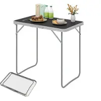 OEM Opklapbaar balkonmeubilair, 80x50x70 cm, zwart, MDF en metaal