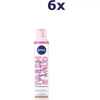 Nivea Droogshampoo Fresh & Mild Medium - Alle haartypen - Dagelijkse Haarverfrisser - Geen Witte Waas - Voordeelverpakking - 6x 200ml