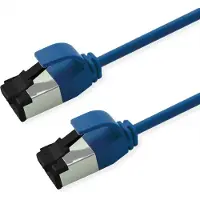 Roline S/FTP (PiMF-) patchkabel Cat.8 (Klasse I), LSOH, extra dun, blauw, 5 m