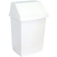 Kadax Click-it Serie - Prullenbak - 15L - Wit - Kunststof