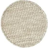 MUST Living Carpet Asuri round large,Ø250 cm, sand, 80% wool 20% cotton