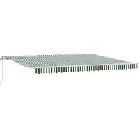 vidaXL Uitschuifbare luifel Groen en Wit 450 × 300 cm
