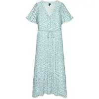 Vero Moda Blousejurk 'VMAlba' hemelsblauw / donkergroen / wit