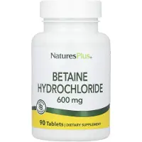Natures Plus , Betaine Hydrochloride, 600 mg, 90 Tablets