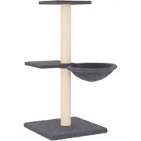 Syfax Kattenmeubel met sisal krabpalen 72 cm donkergrijs