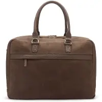 Manfield Taupe nubuck laptoptas | Maat Onesize