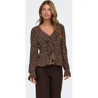ONLY Blouse 'ONLKafie' bruin / wolwit