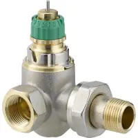 Danfoss Sanitair installatiemateriaal, RA-DV 1/2" sideløb højre afsluiter