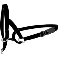 Flamingo Easy Leader - Hoofdhalsband Honden - Halsband Easy Leader Zwart Xs 32-42cm 15mm - 1st - 117290 - 1st
