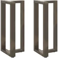 vidaXL Bartafelpoten 2 st T-vormig 50x35x(90-91) cm staal naturel