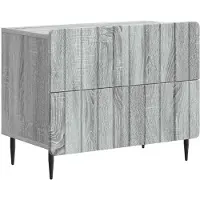 vidaXL Nachtkastje Grijs sonoma 62 x 34,5 x 49,5 cm Bewerkt hout