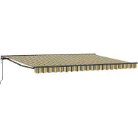 vidaXL Zonnescherm Frame Groen en Geel 450 × 300 cm
