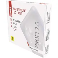 Emos ZV2142, Lampen met niet-vervangbare lamp, 4000 K, 1250 lm, IP65, Wit
