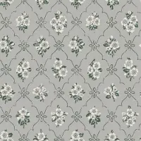 Duro Vliesbehang 040-06 - Gammalsvenska Papper - Bloemen Grijs - 53cm x 10.05m