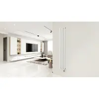 Quality Heating Calysta – Elektrische Wandconvector Verticaal – 1000W – Wit – Stille Paneelverwarming met Thermostaat & Timer – IP24