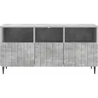 vidaXL TV Kast met lade Betongrijs 102 x 34,5 x 50 cm Bewerkt hout