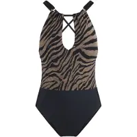 Lingadore Badpak Black and Gold | Maat: 38 | Kleur: Zwart/Goud