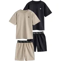 Next Nachtkledij beige / zwart / wit