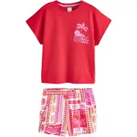 Next Korte pyjama oranje / lichtroze / knalrood / wit
