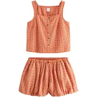 Next Korte pyjama oranje / donkeroranje / wit